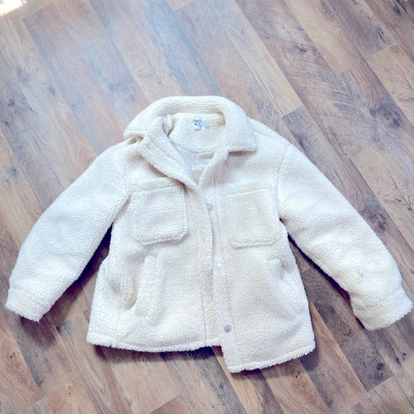 Princess Polly white teddy coat - Picture 1 of 3